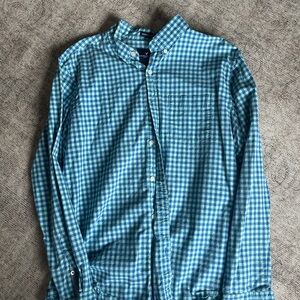 American Eagle Outfitters Blue Checkered Men's Shirt